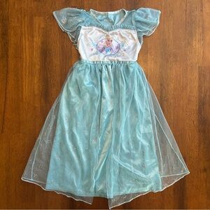 Disney Frozen Nightgown | Elsa Princess Sleep Gown | Blue Tulle | Girls Size 4T